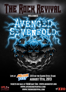 AVENGED SEVENFOLD BURIED ALIVE TOUR 2011 U.S. CONCERT POSTER-Heavy Metal  Music