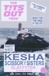 Kesha and Scissor Sisters Announce “The Tits Out Tour,” Stopping in Mansfield This July