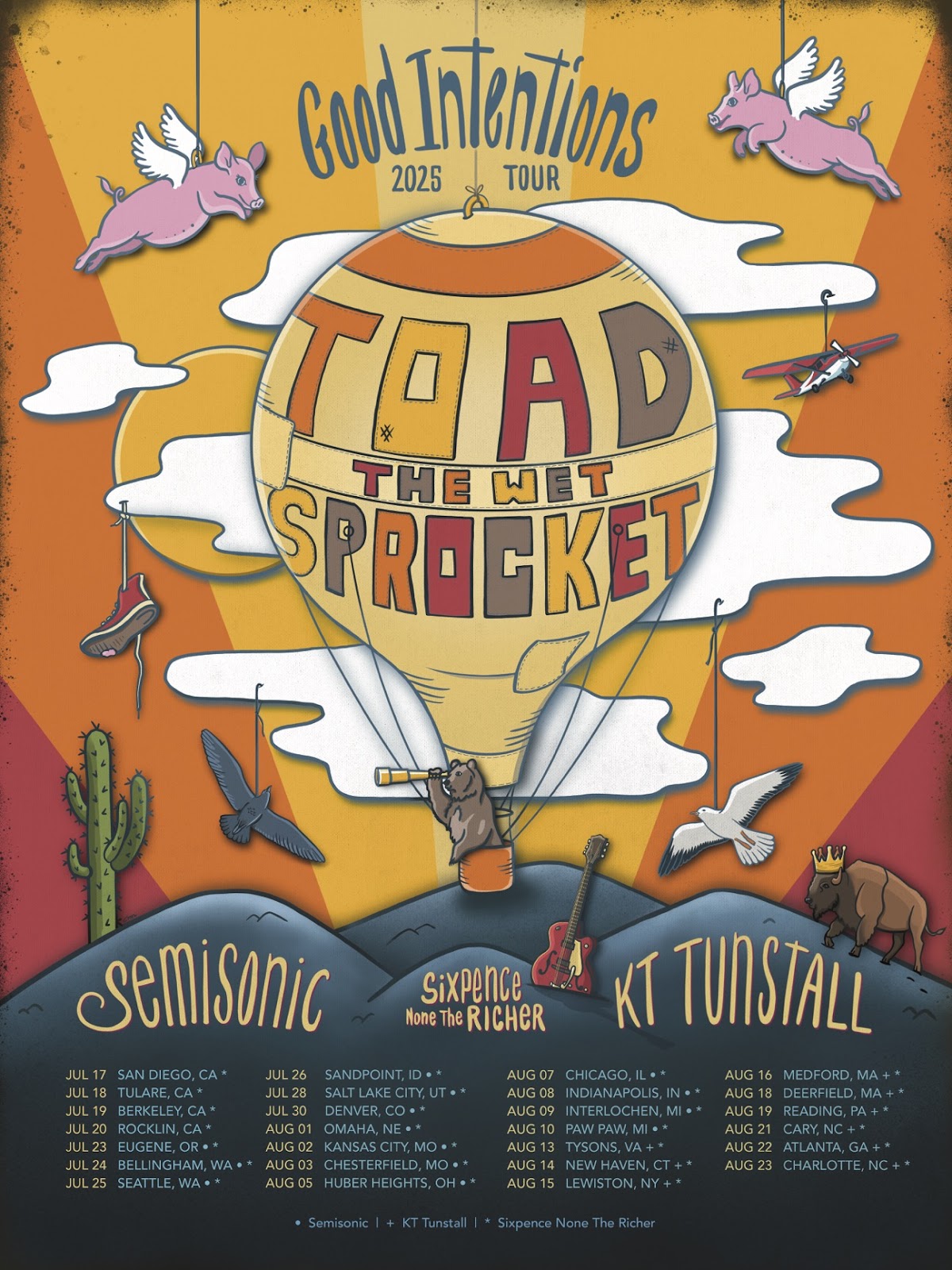 Toad the Wet Sprocket Bring “Good Intentions” to New England This Summer with 2025 Headlining Tour